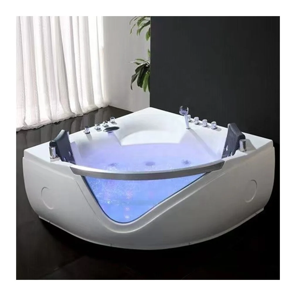 

Угловая ванна Yacusi с горячим дизайном, ванна 2-х Personas со стеклянным насосом, проверенная жакзалом и ваннами