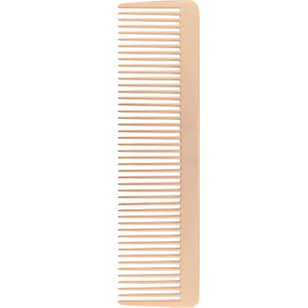 

Hair Styling Comb Beard Salon Oil Household Combs for Women Golden Metal