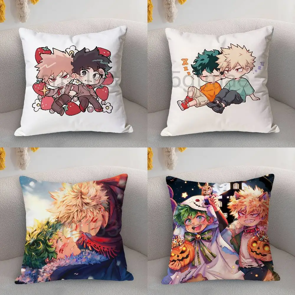 B-Bakudeku D-Deku Bakugou Anime Celebrity Merchandise All-Match Printed Pillow Case Sofa Car Office Room Decoration Protector