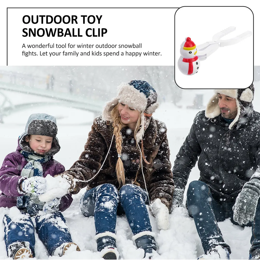 

Набор из 3-х форм для снега в виде снеговика, пластиковые зажимы для зимних игр на улице, детские зимние игрушки