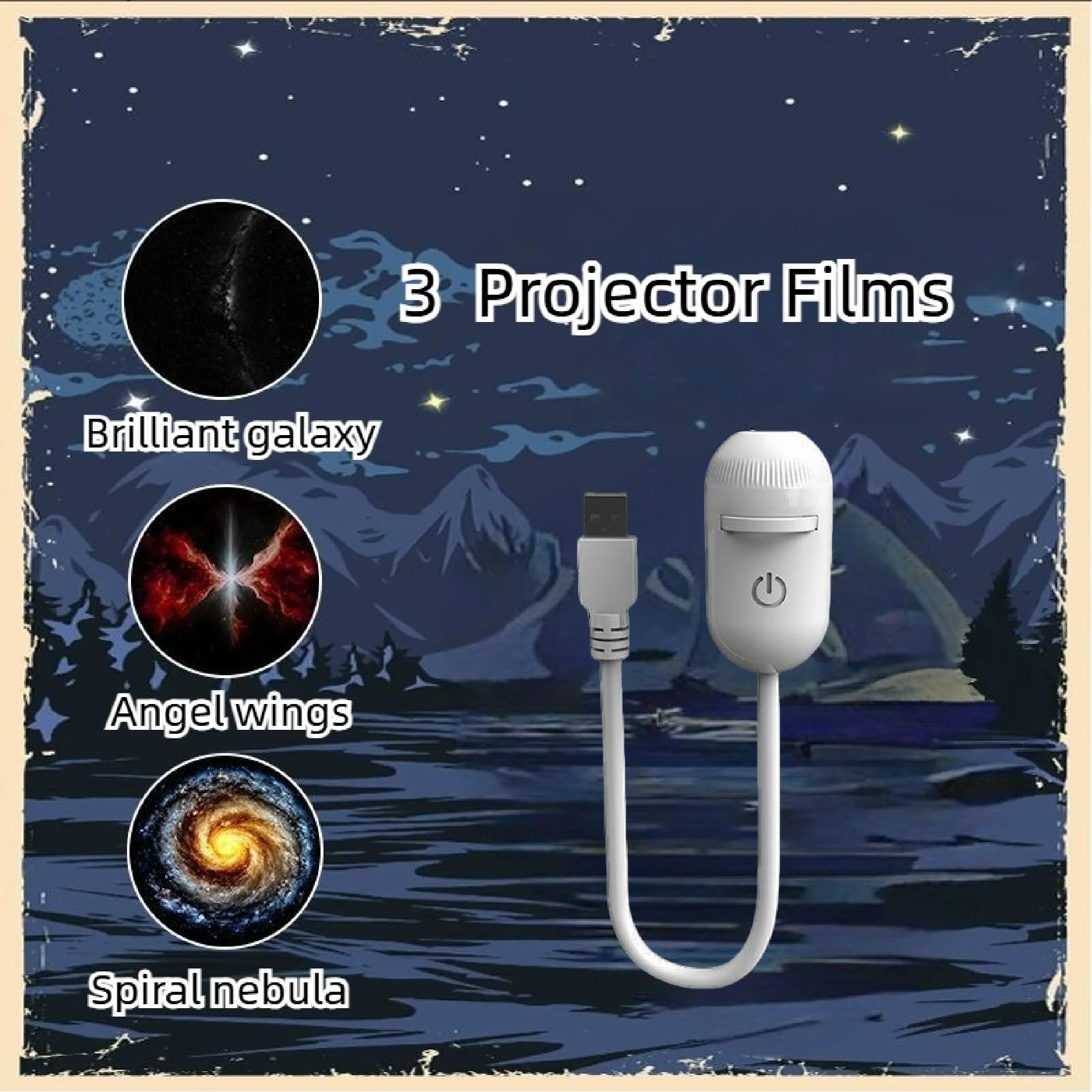 2-in-1 Mini Galaxy Star Projector Nachtlampje – Sterrenhemel sfeerverlichting voor slaapkamer, slaap en decoratie