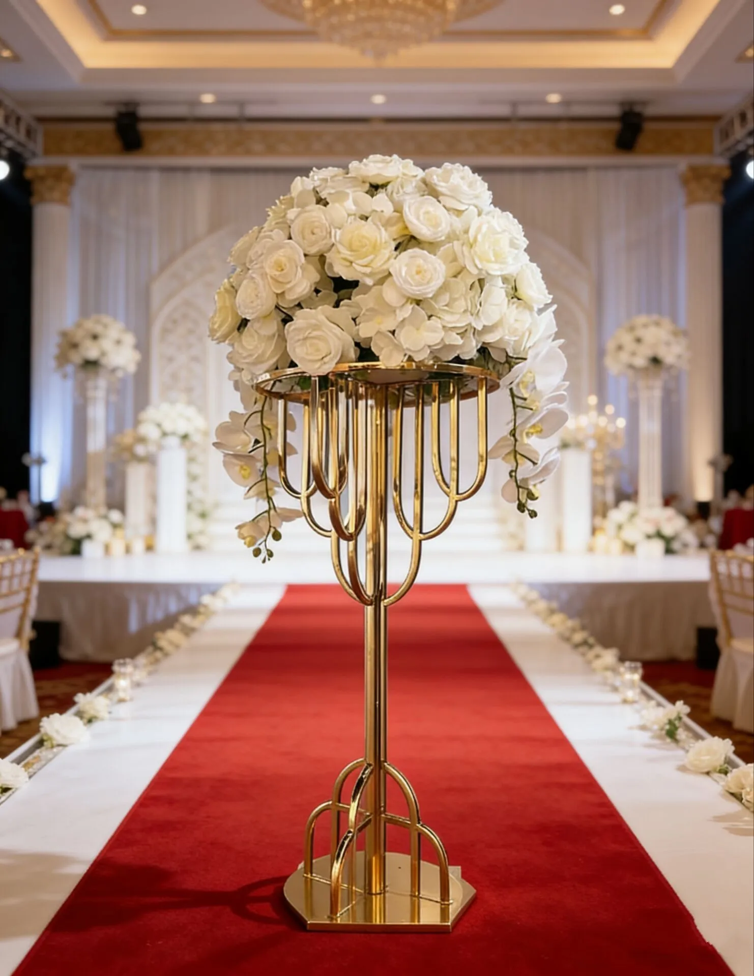 

Bulk Pack Wedding Decor Gold Metal Flower Stands Vases Arch Tree Centerpieces Modern Tabletop Accessories 2/5/6/10pcs