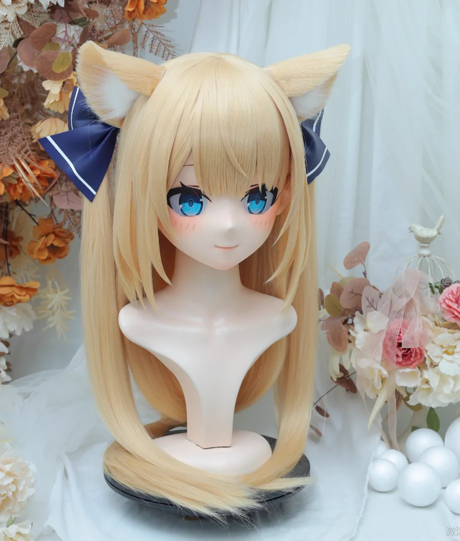 

(NFD36--19)Customize Full Head With Lock Pretty Female/Girl Japanese Animego Character Kig Cosplay Kigurumi Mask Crossdress Doll