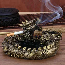 European Style Dragon Ashtray - Creative Tray for Living Room, Study, and Bar Decoration