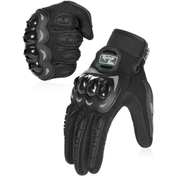 Guantes de Moto transpirables de dedo completo para pantalla táctil, protección para deportes al aire libre, montar en Moto de Cross