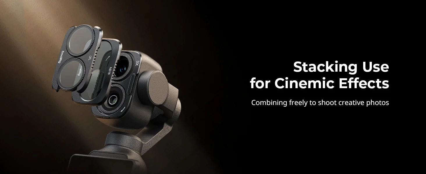 SmallRig Split-Filter-Set für DJI Osmo Pocket 4P mit ND16 / ND64 / ND256 / CPL Filterbasis mit Mehrschichtbeschichtungen -6476 – Detail 8