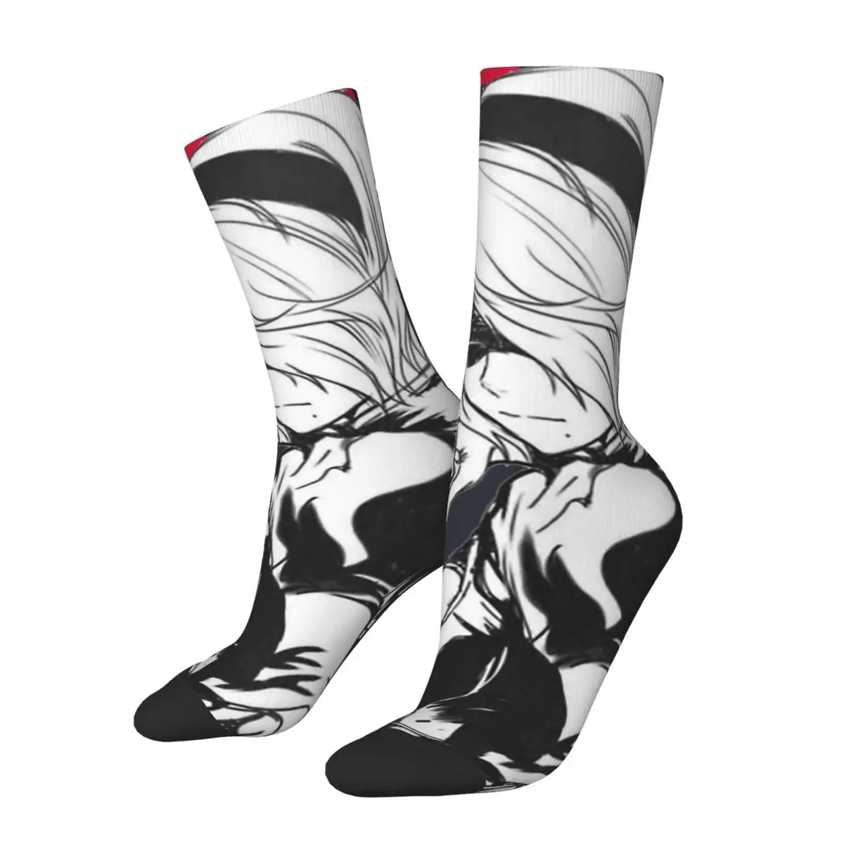 Funny Happy Men's compression Socks Role Play Vintage Harajuku NIER Replicant Hip Hop Novelty Casual Crew Crazy Sock Gift