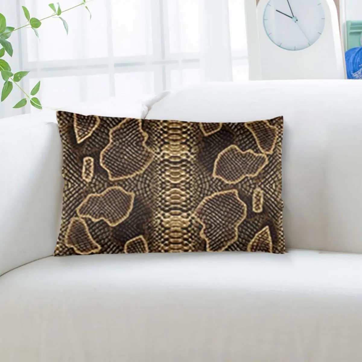 Snake Pattern Rectangle Pillowcase Cushion Cover Decorative Bedroom Bed Home Comfort Throw Pillow