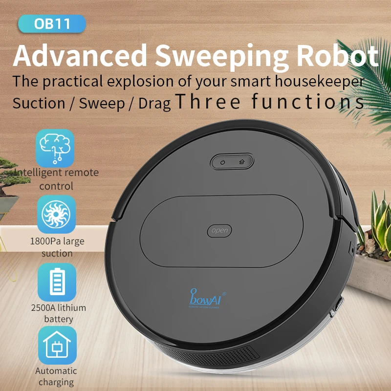 2021 Newest OB11 Robot Vacuum Cleaner Intelligent Cleaner Robot Wireless Home Premium Smart Sweeping Robot APP Control OB11