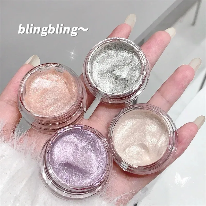 Waterproof Sparkling Jelly Gel Eye Shadow Quick Drying Pearlescent Shimmer Glitter Highlighter Lying Silkworm Pear Eyeshadow