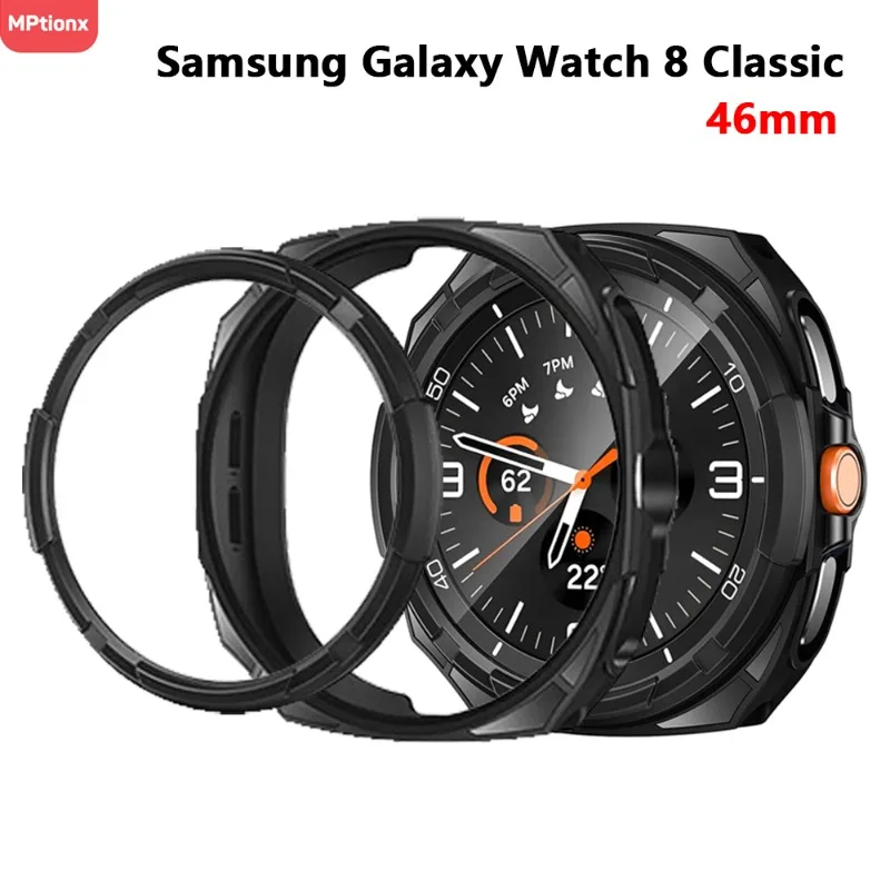 

2 in 1 Watch Case for Samsung Galaxy Watch 8 Classic 46mm Protective TPU Cover for Samsung Galaxy Watch 8 Classic Accessories