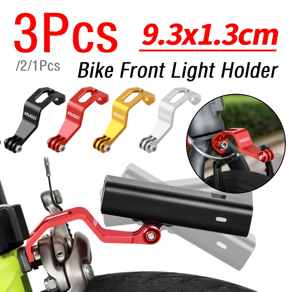 1/2/3 Stück Aluminiumlegierung Fahrradlicht-Halterung Verstellbare Fahrrad-Taschenlampenhalterung Fahrrad-Vorderlichthalterung für Brompton Faltrad-Teile