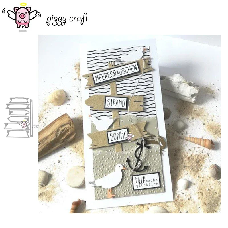 

Piggy Craft metal cutting dies cut die mold Fence Pointer Direction Sign Scrapbook paper craft knife mould blade punch stencil