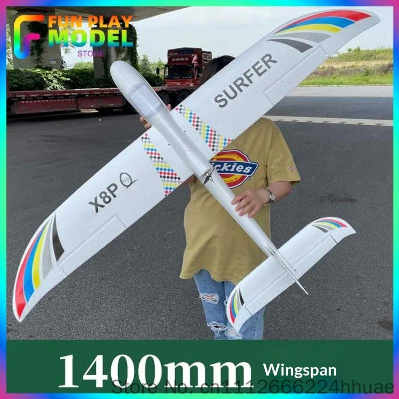 1.4-Meter Beginner's Fixed Wing Model Airplane Kit - Sky Surfer X8 Glider Remote Control Competition Assembly Model