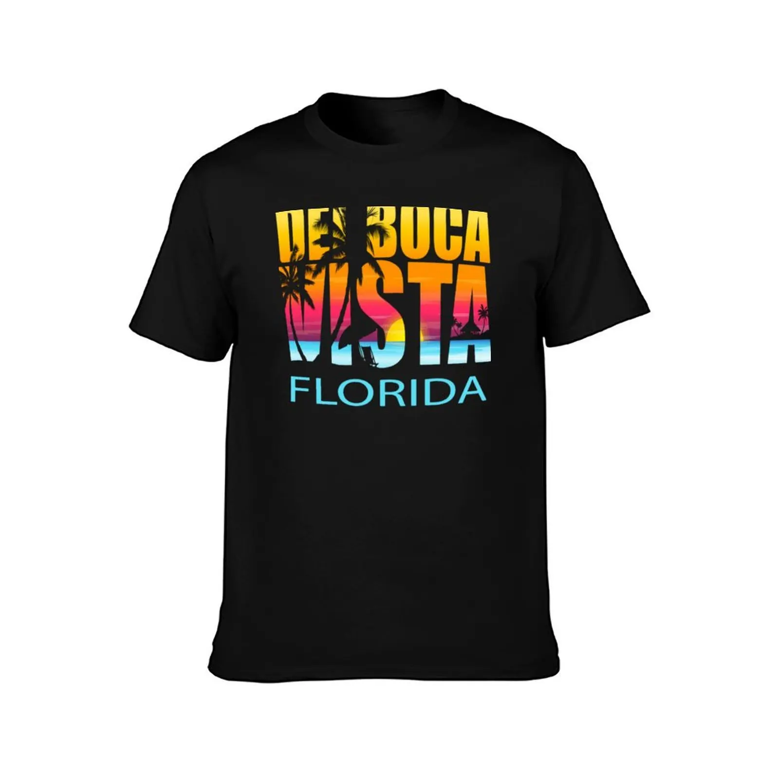 Del Boca Vista Florida T-Shirt Gym Exercise Short Sleeve T-Shirt