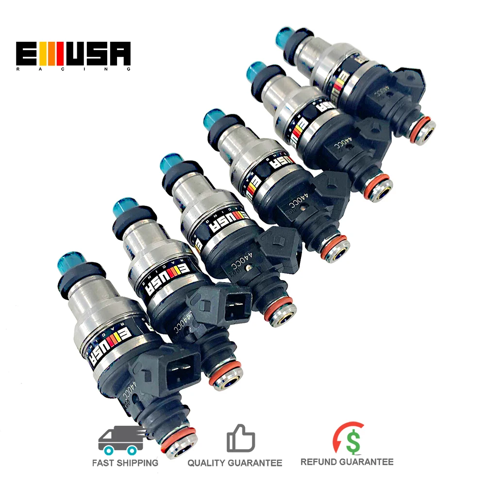 Emusa 6Pcs/Set Universal Injectors 1000cc Fit for Honda Civic Integra Eclipse Talon GSR