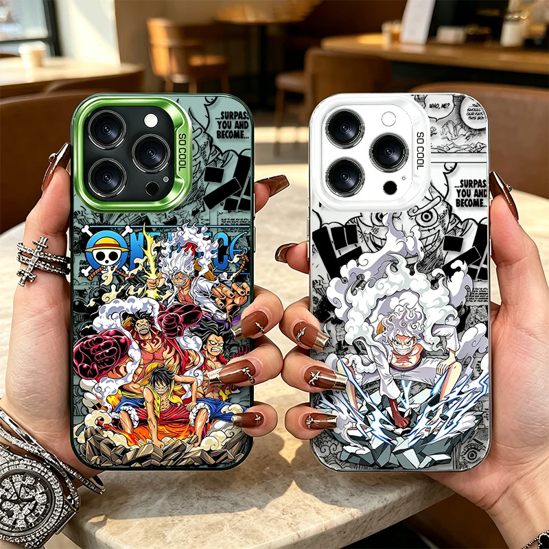 Anime One Piece Luffy Multi Forms Phone Case for iPhone 12 17 Air Pro Max 16 15 11 14 13 Pro Max XS X XR Plus 8 7 SE 2020 Cover