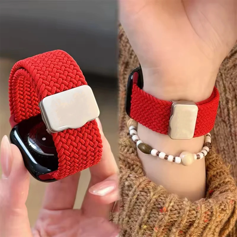 Cartoon Cute Bowknot Magnetic Strap For Apple Watch Band Ultra2 49mm 45mm 44 41 42 Correa Band For Iwatch Series 10 9 8 SE 7 6