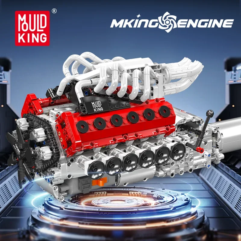 

The Motorized V12 Naturally Aspirated Engine Mould King10210 Technical Car Engine Toys Building Block Brick Kids Christmas Gifts