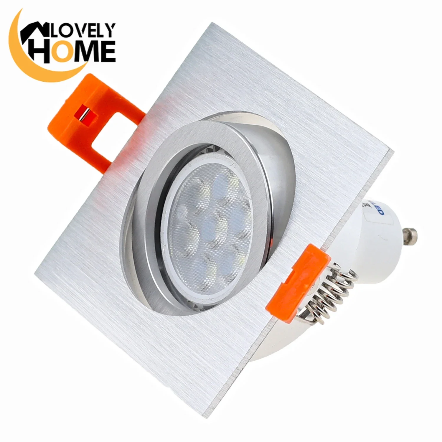 

1pcs GU10 Bulb Holder Aluminum Spot Light Frame Replaceable Lamp Holder White Black Silver Single Head MR16 Ceiling Lamp Holder