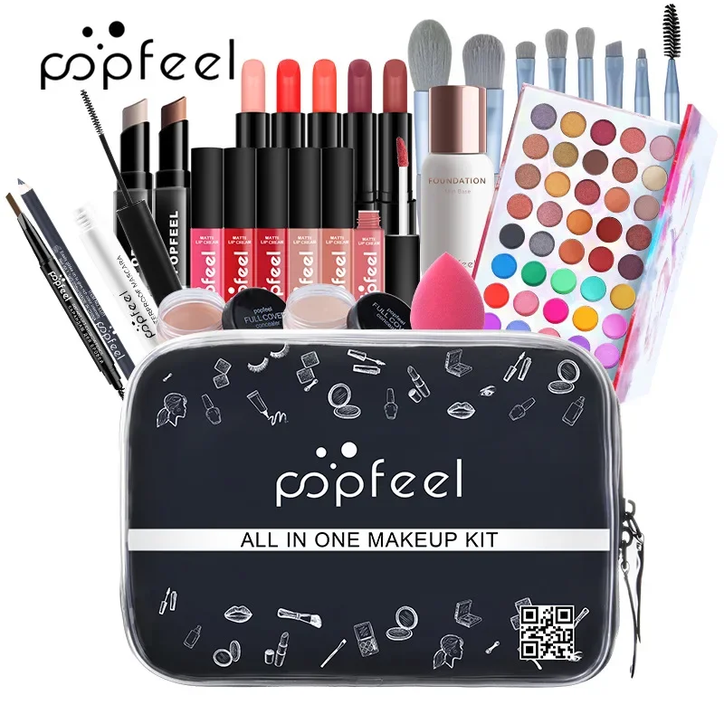 Best-Selling Popfeel Makeup Kit Full Set All In One Eyeshadow Eyeliner Powder Lip Concealer Luxe Sets Gifts for Women Cosmetics