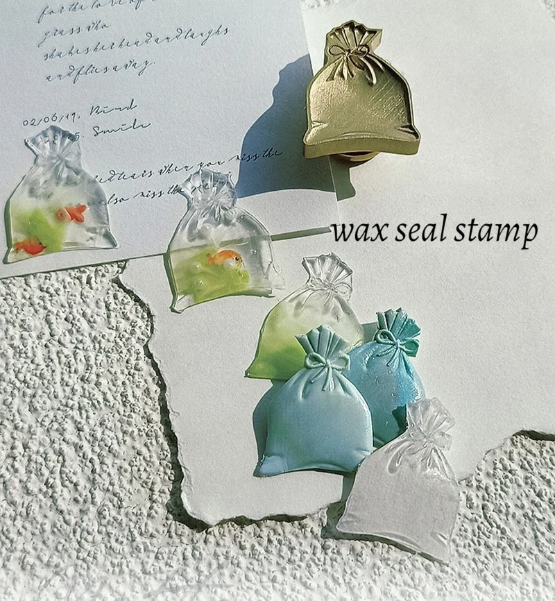 

Exquisite 3D Fish Bag Wax Seal Stamp Unique Multi-Layer Embossed Design For Sealing Wax, DIY Envelope & Scrapbooking Crafts