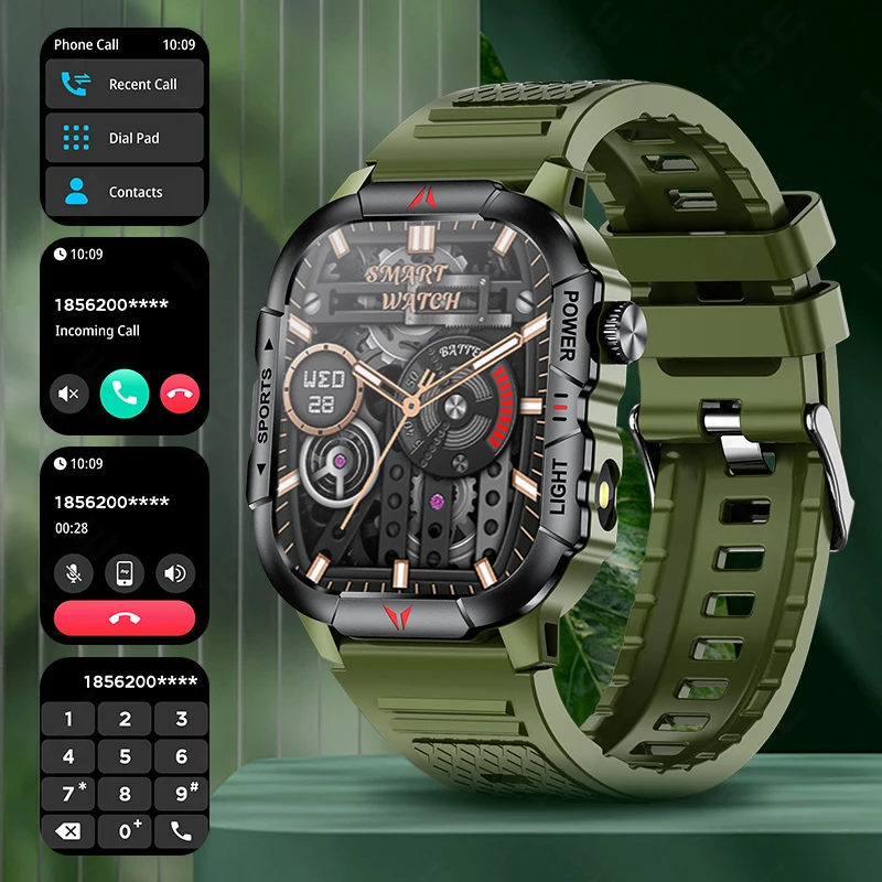 

LIGE уличные умные часы для мужчин 2,01 "HD большой экран Bluetooth умные часы для звонков монитор здоровья часы мужские спортивные умные часы для фитнеса