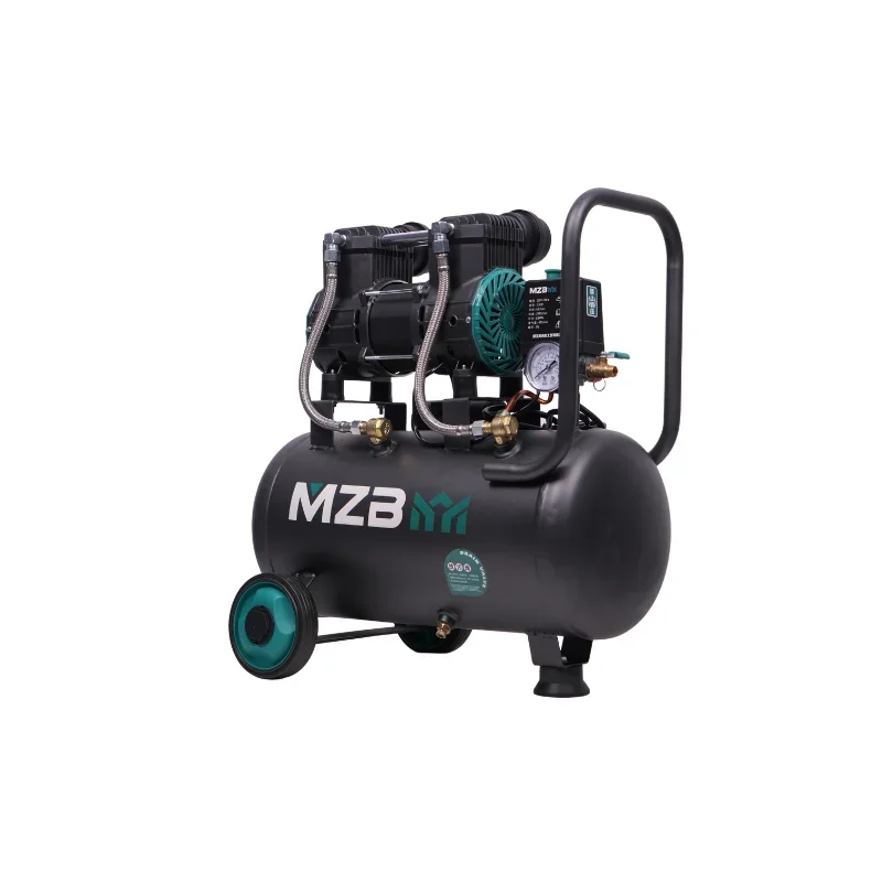 MZB silent air compressors portable 24l 1300w 8 bar oil free air compressor