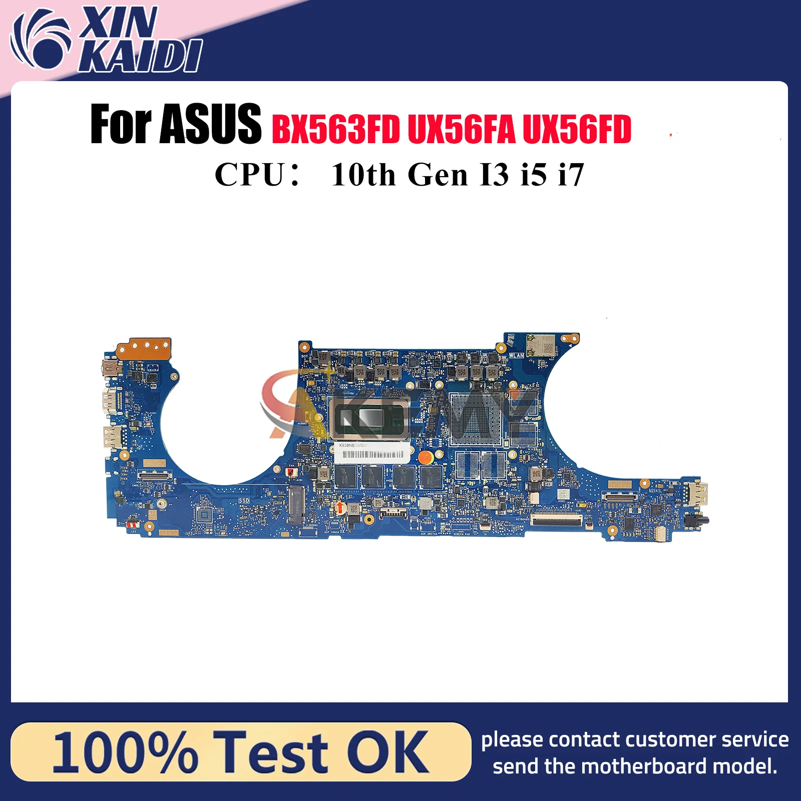 

UX563FA Материнская плата для ноутбука ASUS ZenBook BX563FD RX563FD Q536FD UX56FD UX56FA UX563 Материнская плата для ноутбука 10-го поколения I3 i5 i7