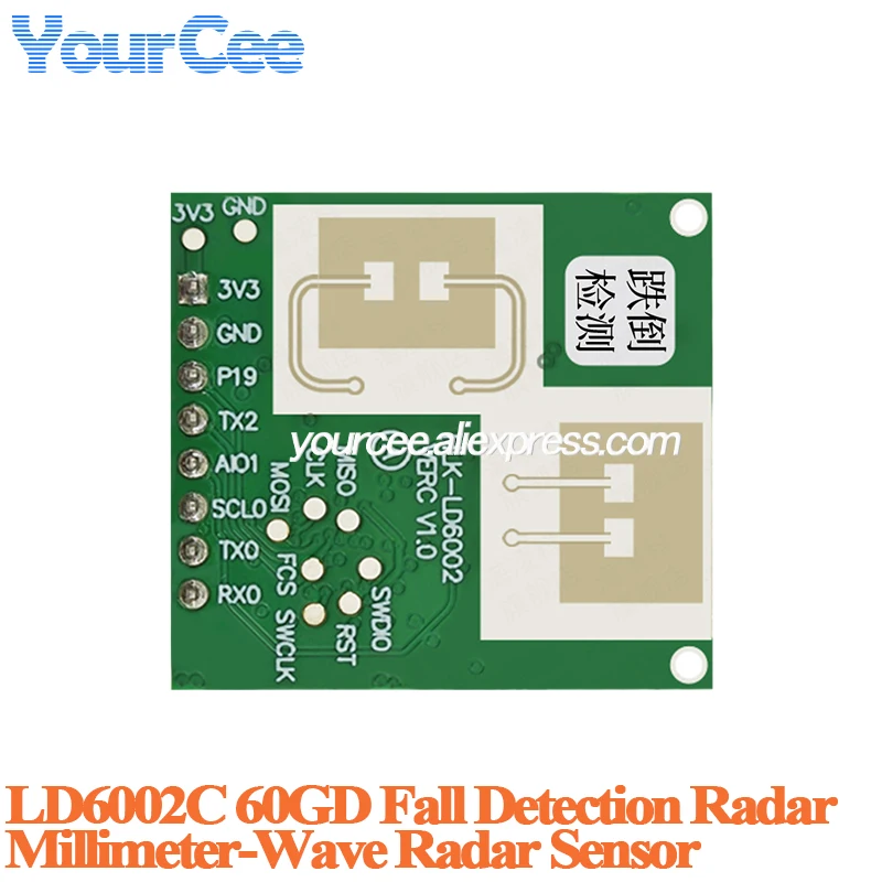 5pcs/1pc HLK-LD6002 LD6002B LD6002C LD6003 LD6003G LD6004 60G 60GHz FMCW Radar Sensor Heart Rate Fetection Fall Breath Detect
