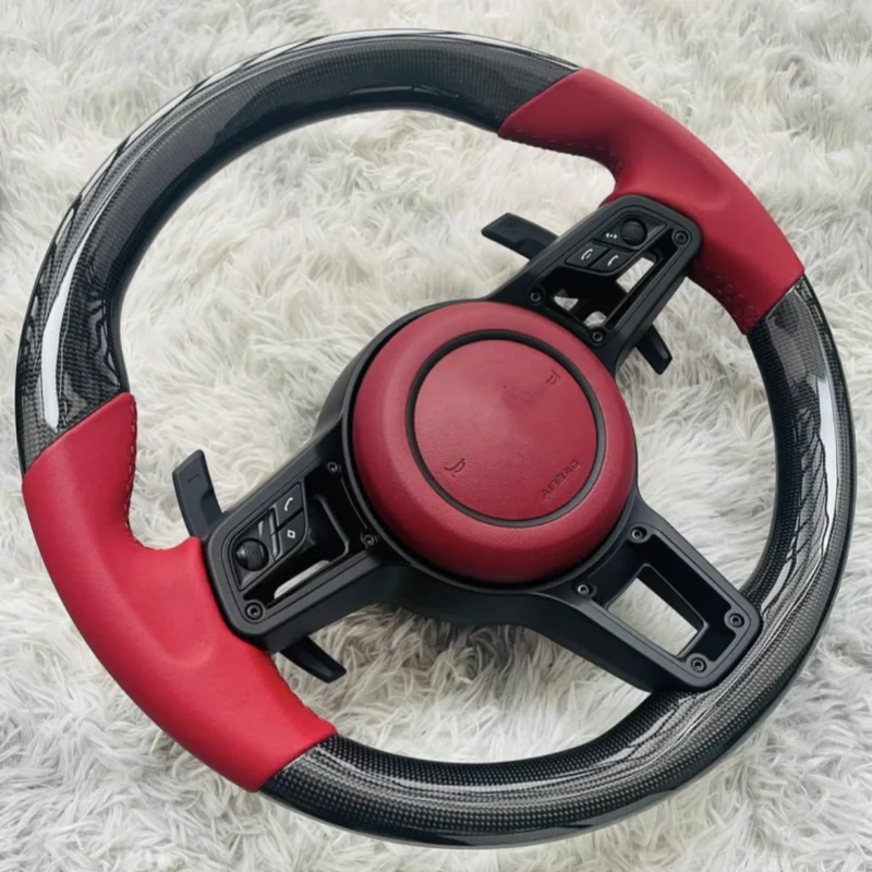 Steering wheel For Porsche Panamera Macan Cayenne Taycan 718 Cayman GT4 RS 911 for Carrera Targa 911 GT3 RS 911.2