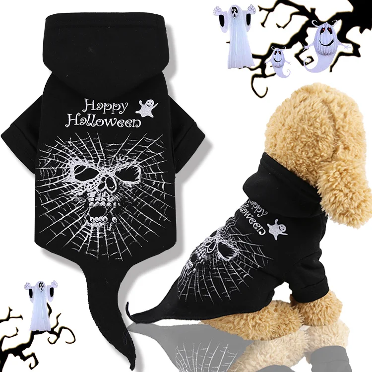 Halloween Pets Cosplay Dog Cat Clothing Funny Black Cat Spider Teddy Bomei Kirky Small Medium Dog Pet Clothes