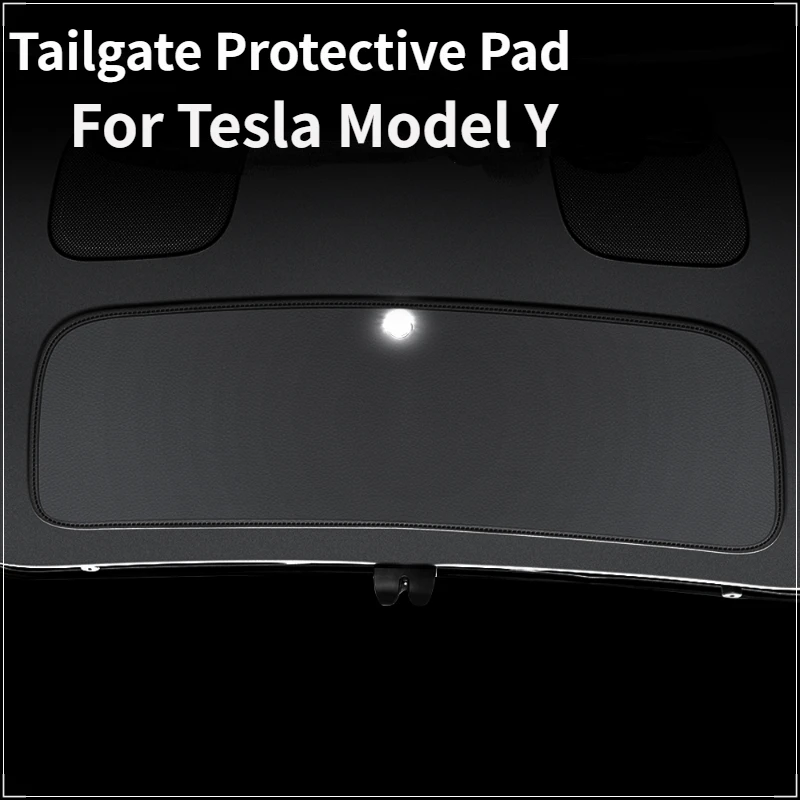 Achterklep Beschermkap Voor Tesla Model Y Anti-Dirt Lederen Suède Hoes Pasta Direct Interieur Accessoires Modely