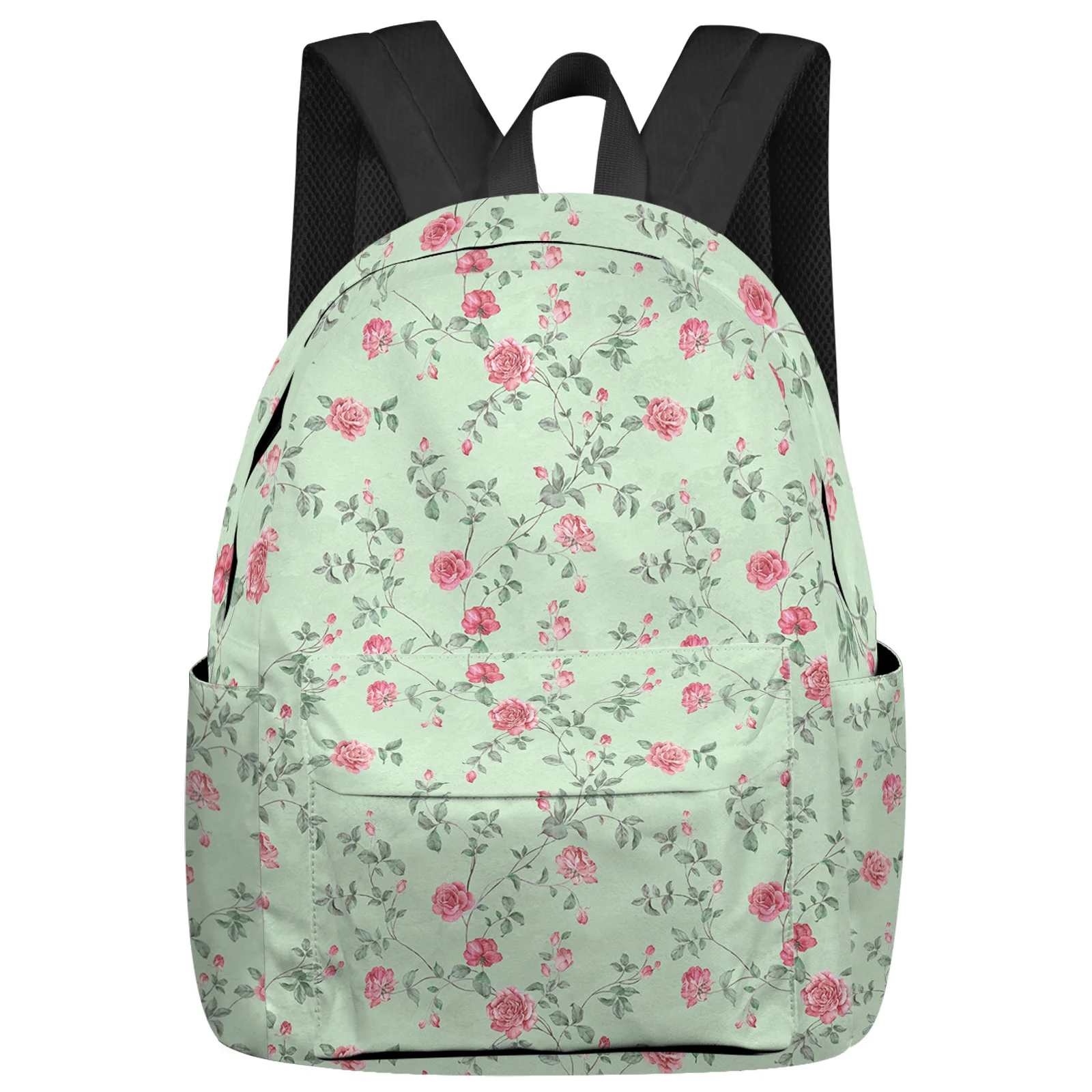 Flower Plant Rose Student School Bags Laptop Custom Backpack For Men Women Female Travel Mochila