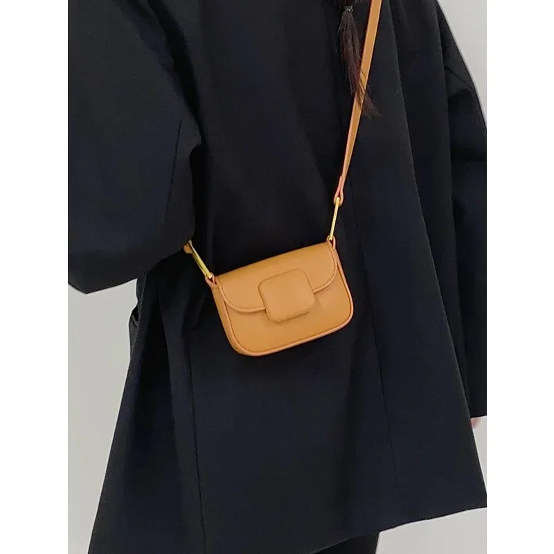 

Elegant Mini Crossbody Bag Women's Fashionable Summer New Soft PU Leather Pure Color Casual Single Shoulder Bag Small Square