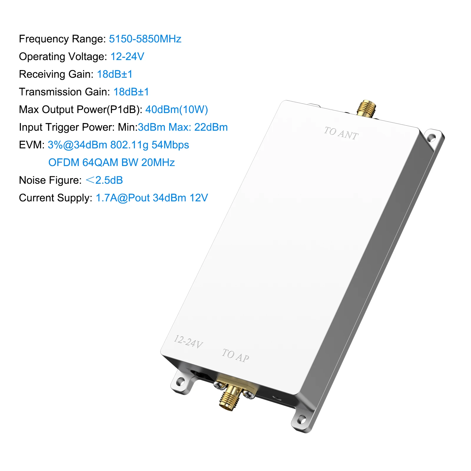 Imagem -06 - Edup-amplificador de Sinal Bidirecional 5.8ghz Impulsionador Wifi sem Fio Completo Repetidor para Drone Extensor Uav 10w