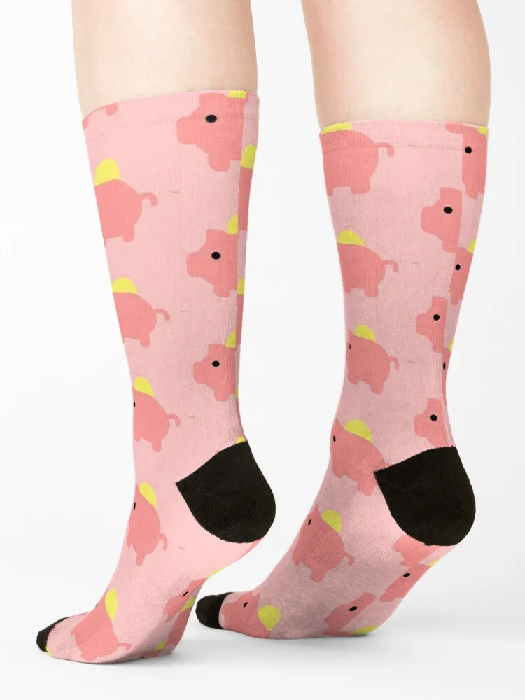 Piggy bank drawing Socks Christmas kawaii loose anime Mens Socks Women's