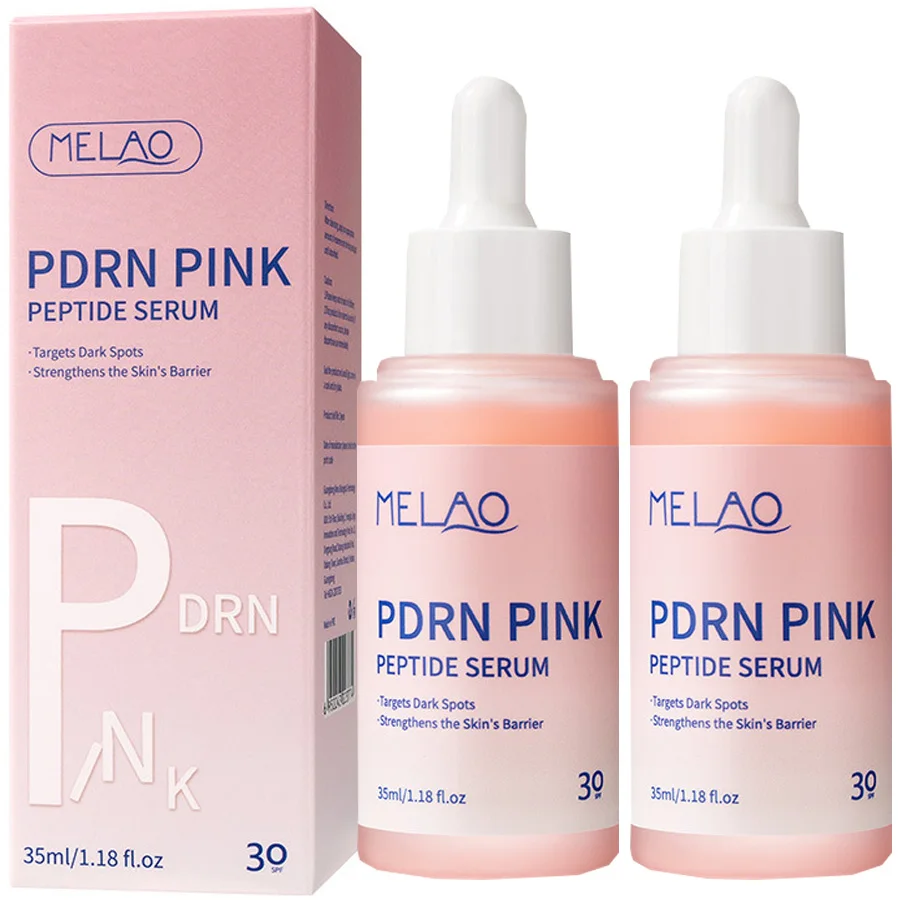 2pcs Pdrn Pink Peptide Serum Targets Dark Spots Strengthens The Skin's Barrier