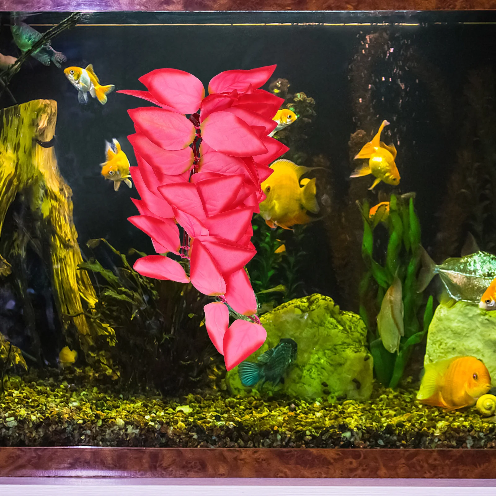 نبات بلاستيكي اصطناعي واقعي خزان الزواحف ديكور الكرمة المزيفة لتررم نابض بالحياة معلق فاينز زخرفة نباتات تررم