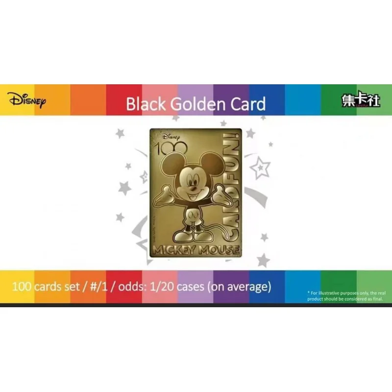 CardFun Disney 100 Joyful Card for Children Mickey Friends happy Times Card Hotbox Anime Flash Card Collection giocattolo da tavolo per bambini