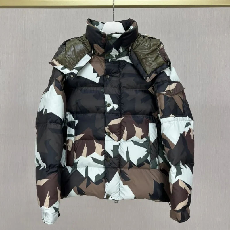 Autumn and winter male hooded Down jacket Y2K Casual jacket camouflage outdoors warm Fashion clothing comfort movement male coat