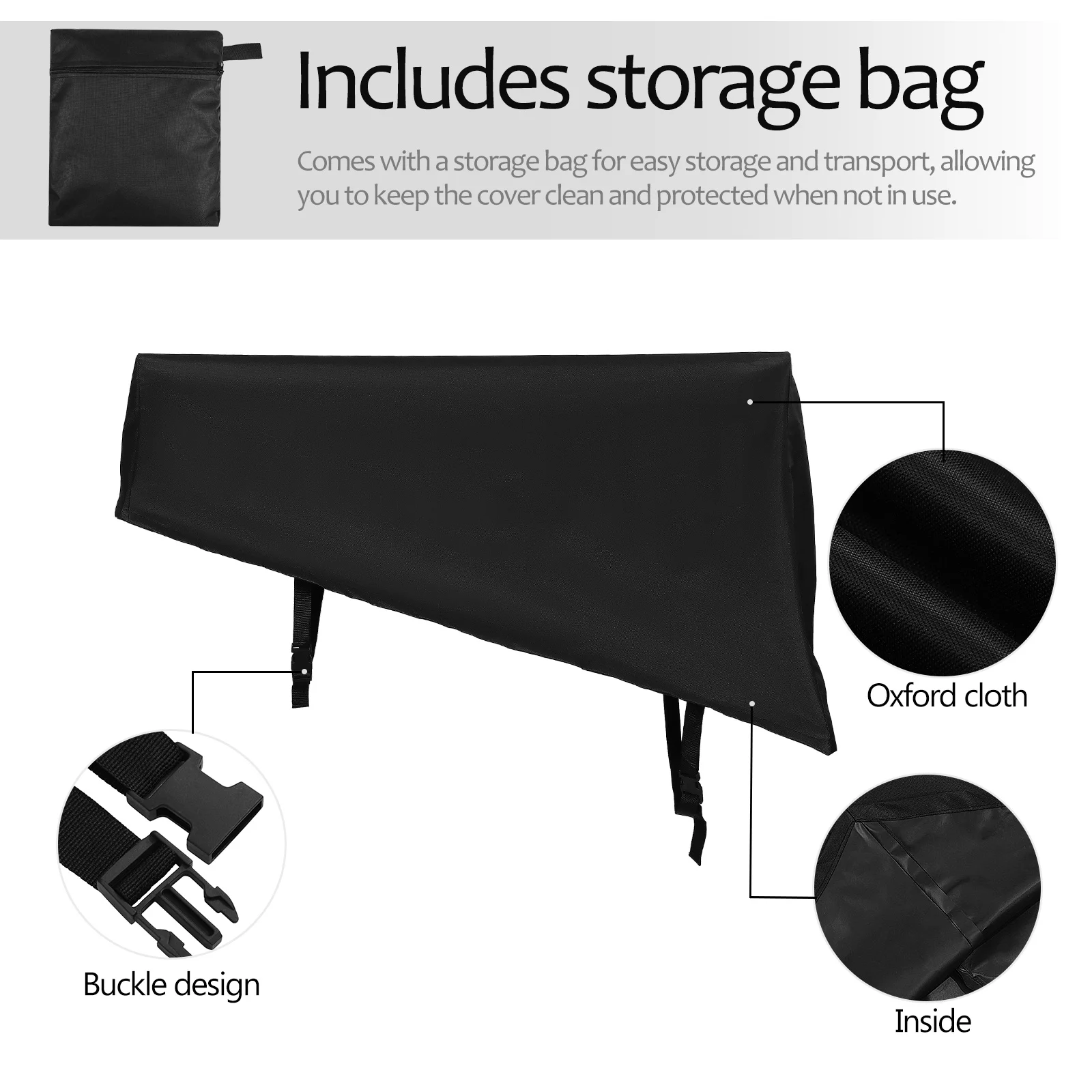 

Trailer Hitch Cover 103x30x67cm Black Durable Oxford Wear Sun Rain Resistant Caravan Covers Storage Bag Easy Buckle Long Lasting