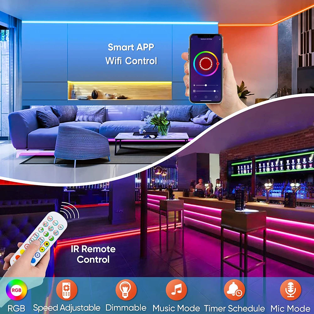 12V RGB światło neonowe LED Tuya Wifi inteligentny pilot elastyczny pasek wodoodporne silikonowe światła 6x12mm 3535 96LED ściemniania Decor