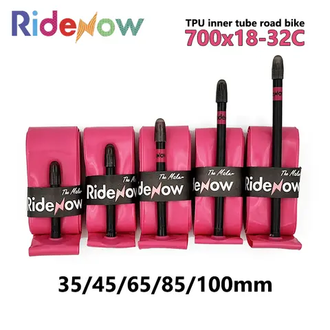 RideNow TPU 700C Road Bike Inner Tube 700x18-32C Presta Valve 100/85/65/45/35mm Super Light 700C 28‘’ Road Bicycle Inner Tube