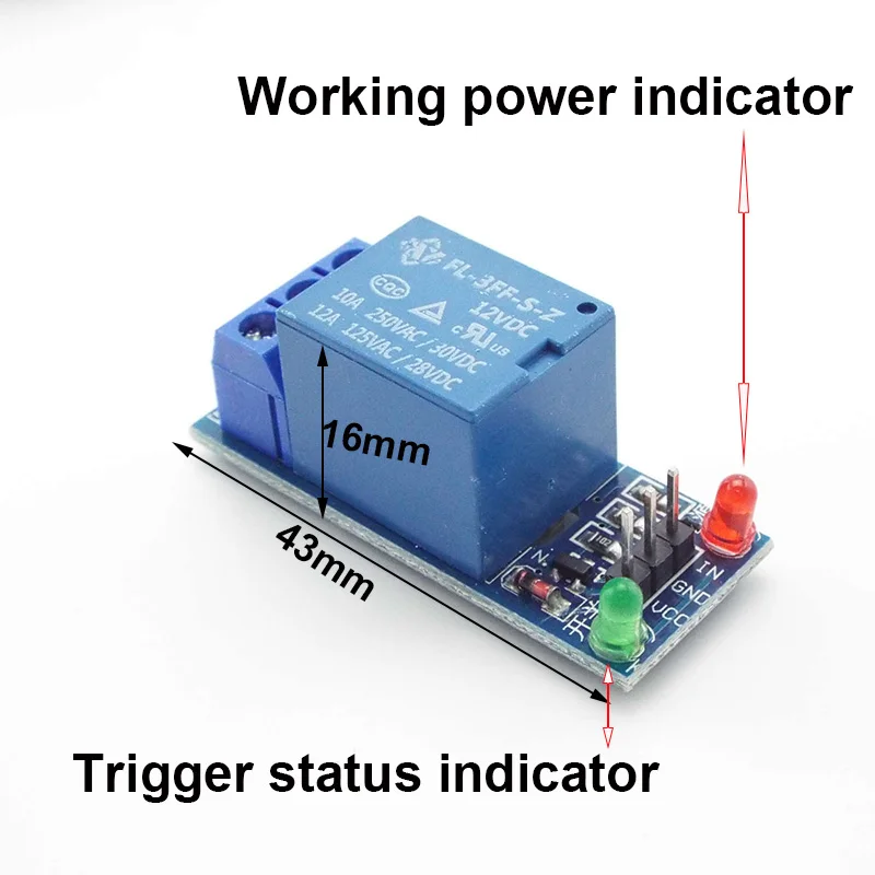 Low Level Trigger 1 Channel DC 5V Relay Module Interface Board Shield 1 Way DC 12V Relay Module For PIC AVR DSP ARM MCU u26