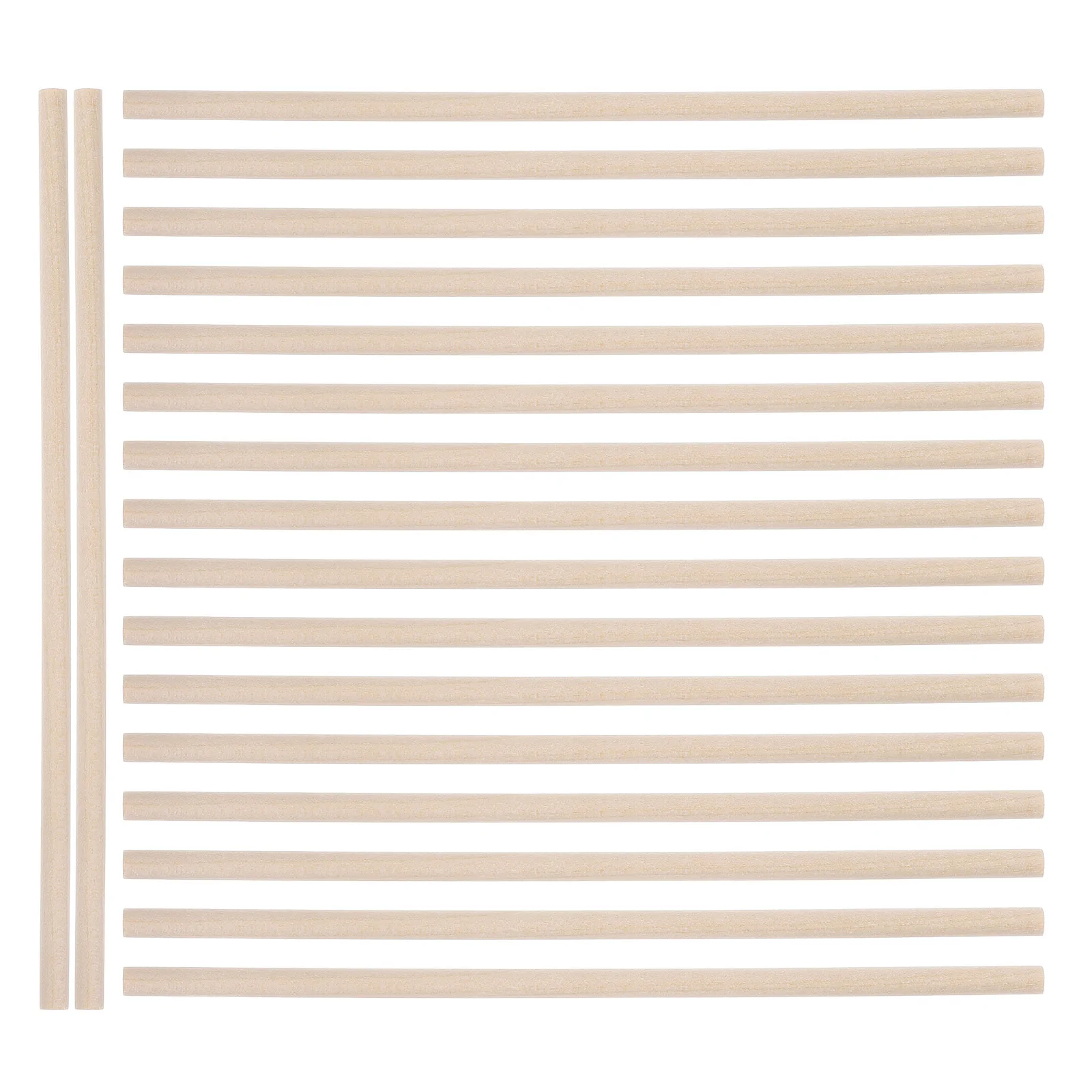 

50pcs Wooden Sticks For Kids Natural Wood Craft Dowel Rods Unfinished Round Long Diy Building Family Bonding Activity Tool Parts