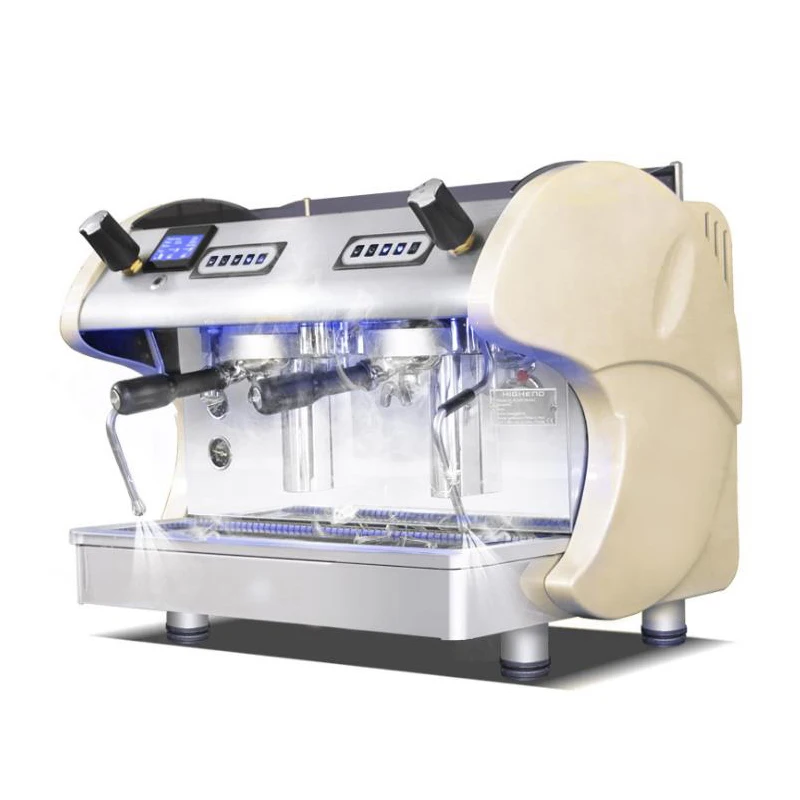 Semi-automatic Coffee Machine Double-head Italian Coffee Maker High-pressure Milk Foam Espresso Commercial Coffee Equipment
