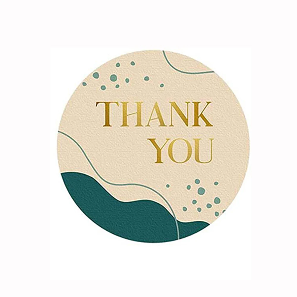 50-500pcs Flowers Thank You Stickers For Business Packaging Envelope Seal Labels Handmade Decoration Stationery Stickers 1inch