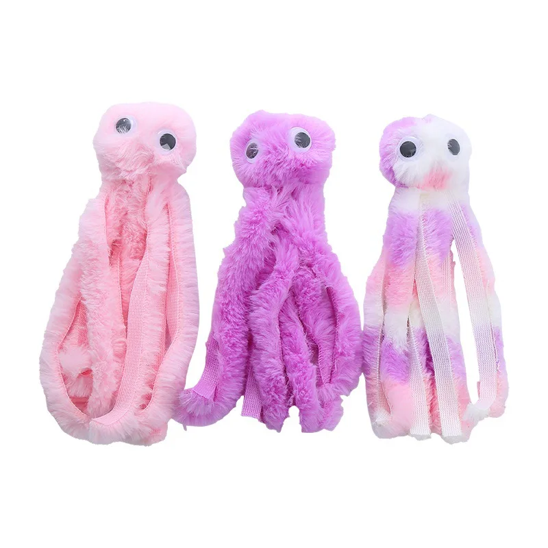 Juguete de peluche de pulpo para gato, resistente a las mordeduras, interactivo, suministros para mascotas