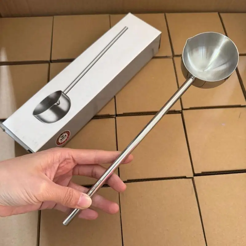 304 Stainless Steel Extended Handle Hot Oil Spoon Oil Burning and Splashing Small Spoon and Hot Oil Special Small Pot